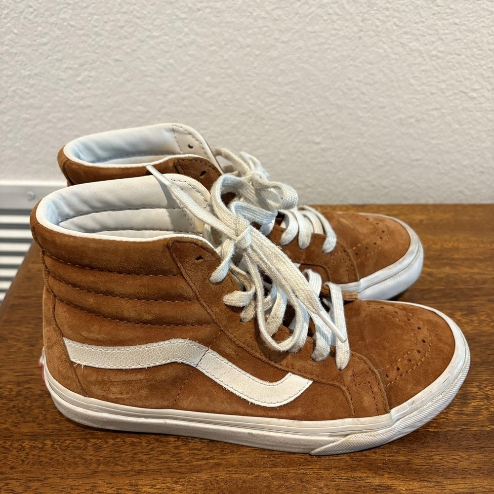 Vans Sk8-Hi Scotchgard Suede Sneakers Women 6 Camel Brown High Top Shoes Men 4.5 - Picture 4 of 11
